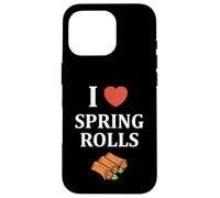 Carcasa para iPhone 16 Pro Nem Food Funny Simple Quote I Love Spring Rolls