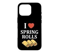 Carcasa para iPhone 16 Pro Nem Food Funny Simple Quote I Love Spring Rolls