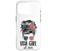 Carcasa para iPhone 16 Pro New American Woman Proud USA Girl 2026 Citizenship