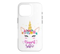 Carcasa para iPhone 16 Pro New Baby Girls Biggest Sister Unicorn