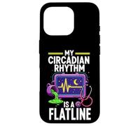 Carcasa para iPhone 16 Pro Night Shift Nurse Circadian Rhythm Flatline Humor