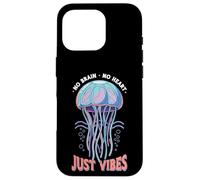 Carcasa para iPhone 16 Pro No Brain No Heart Just Vibes Medusa Océano Animal
