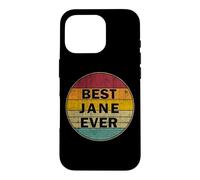 Carcasa para iPhone 16 Pro Nombre Personalizado Jane I Love Jane Estilo Retro Vintage