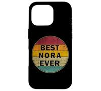 Carcasa para iPhone 16 Pro Nombre Personalizado Nora I Love Nora Retro Vintage Style