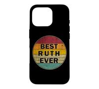 Carcasa para iPhone 16 Pro Nombre Personalizado Ruth I Love Ruth Retro Vintage Style