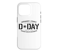 Carcasa para iPhone 16 Pro Normandía Francia Día D Honor and Remember Solid Black Print