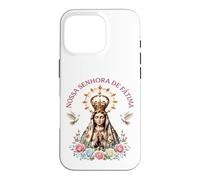 Carcasa para iPhone 16 Pro Nossa Senhora de Fátima Floral Católica