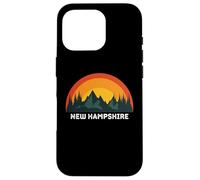 Carcasa para iPhone 16 Pro Nuevo Hampshire Vintage Sunset 80s Retro Summer State USA