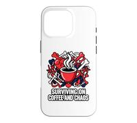 Carcasa para iPhone 16 Pro Nurse Life Surviving On Coffee and Chaos ER