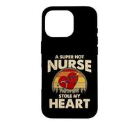 Carcasa para iPhone 16 Pro Nurses Couple Gift Super Hot Nurse Stole My Heart Valentines