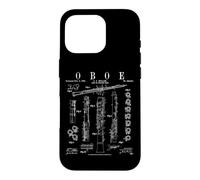 Carcasa para iPhone 16 Pro Oboe Vintage Patent Oboist Dibujo Impresión