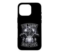 Carcasa para iPhone 16 Pro Oficial Spiral Nine Lives Motorcycle Rider Gothic Fantasy