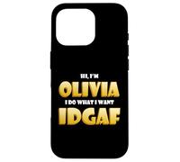 Carcasa para iPhone 16 Pro Olivia Joke Idgaf Meme Cute Halloween Costume For Olivias