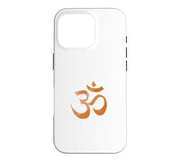 Carcasa para iPhone 16 Pro Om Print Yoga marrón Desvanecido Ohm Mantra Símbolo Sánscrito AUM