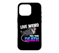 Carcasa para iPhone 16 Pro Opossum Lover - Live Weird Fake Your Death - Funny Animal
