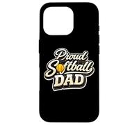 Carcasa para iPhone 16 Pro Orgulloso Softbol Papá Padre Hija Jugador Día del Juego Papi