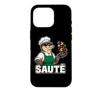 Carcasa para iPhone 16 Pro Otter Chef Salteado Cocinando Gráfico Animal