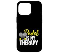 Carcasa para iPhone 16 Pro Pádel Padel Is My Therapy Divertido Deportes Feliz Cita