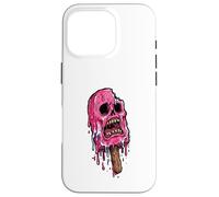 Carcasa para iPhone 16 Pro Paleta de Calavera Rosa derretida Espeluznante Verano Halloween Espeluznante