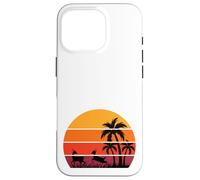 Carcasa para iPhone 16 Pro Palmeras Gacelas Safari Sabana Puesta de Sol África Recuerdo