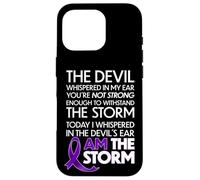 Carcasa para iPhone 16 Pro Pancreatic Cancer Warriors I Am The Storm and I Will Survive