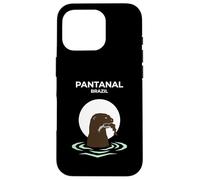 Carcasa para iPhone 16 Pro Pantanal Brasil Nutria Gigante Atardecer Río