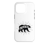 Carcasa para iPhone 16 Pro Papa Bear Vintage Sunburst Dad Daddy Papo Fathers Day