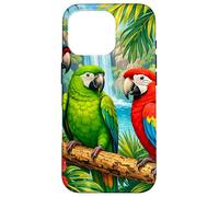 Carcasa para iPhone 16 Pro Paraíso de la Selva de la Cascada de Loros
