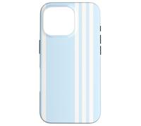 Carcasa para iPhone 16 Pro Pastel Blue Vertical Striped Pattern Cool Lines