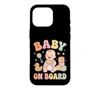 Carcasa para iPhone 16 Pro Pastel Groovy Baby Toy Blocks Sonajero Diseño