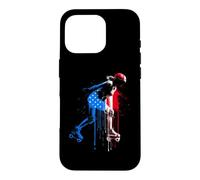 Carcasa para iPhone 16 Pro Patinaje Patinaje Patín Patín Bandera Americana USA Drip Graffiti