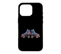 Carcasa para iPhone 16 Pro Patinaje Patinaje Patín Patín Bandera Americana USA Drip Graffiti