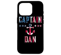 Carcasa para iPhone 16 Pro Patriótico Capitán Dan Vintage Bandera de Estados Unidos 4 de Julio