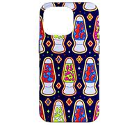 Carcasa para iPhone 16 Pro Patrón de lámpara de Lava Retro Groovy Y2K estética