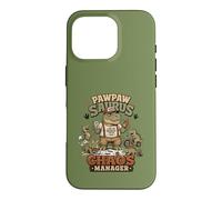 Carcasa para iPhone 16 Pro Pawpaw Saurus Chaos Manager Abuelo Papá Broma Vintage