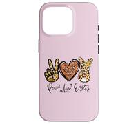 Carcasa para iPhone 16 Pro Peace Love Easter Bunny For Women with Sunflower and Rabbit