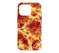 Carcasa para iPhone 16 Pro Pepperoni Pizza Queso derretido Amantes de la Comida Pizzería Fans