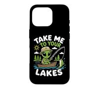 Carcasa para iPhone 16 Pro Pesca Alien Lago Vida Pescador OVNI Secuestro Nave Espacial
