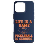 Carcasa para iPhone 16 Pro Pickleball Life Is A Game Divertido Jugador de Pádel