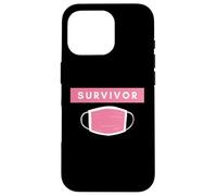 Carcasa para iPhone 16 Pro Pink Face Mask Survivor Cure Cancer Patients