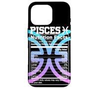 Carcasa para iPhone 16 Pro Piscis Información Nutricional Signo del Zodíaco Astrología Azul Púrpura
