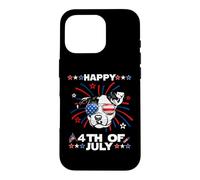 Carcasa para iPhone 16 Pro Pit Bull Dog Patriotic American 4th of July Dogs Lovers
