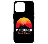 Carcasa para iPhone 16 Pro Pittsburgh Pennsylvania State USA Vintage Sunset City