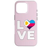 Carcasa para iPhone 16 Pro Poliamor Bandera Amor Corazón Poliamoroso