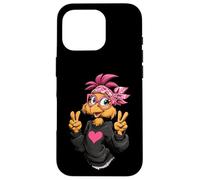 Carcasa para iPhone 16 Pro Pollo Divertido con Gafas Bandana Rosa Crazy Chicken Lady