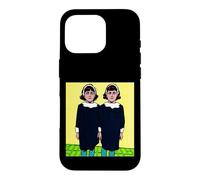 Carcasa para iPhone 16 Pro Pop Art Twin Girls Vintage Cómic Gráfico de Medio Tono