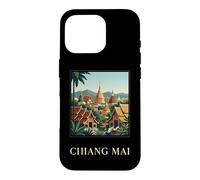 Carcasa para iPhone 16 Pro Póster de Viaje del Templo de Tailandia de Chiang MAI