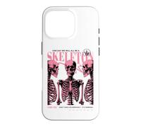 Carcasa para iPhone 16 Pro Póster sarcástico Divertido de semitono sarcástico de anatomía Esqueleto Rosa gótico