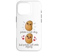 Carcasa para iPhone 16 Pro Potato Is Not Okay Funny Potato Joke Meme Vegetable Potating