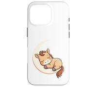 Carcasa para iPhone 16 Pro Potro Dormido en la Luna - Ilustración Animal